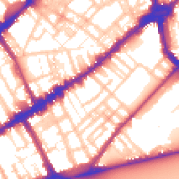 Daytime road noise heatmap for SW3 4NG