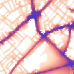 Daytime road noise heatmap for SW3 4TD