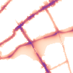 Night-time road noise heatmap for SW3 5AX
