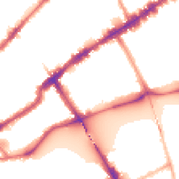 Night-time road noise heatmap for SW3 5DW