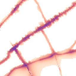 Night-time road noise heatmap for SW3 5JS
