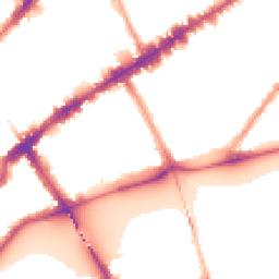 Night-time road noise heatmap for SW3 5JW
