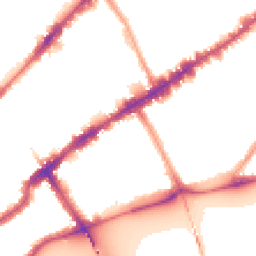 Night-time road noise heatmap for SW3 5LB