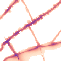 Night-time road noise heatmap for SW3 5NR