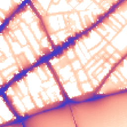 Daytime road noise heatmap for SW3 5PN