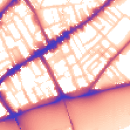 Daytime road noise heatmap for SW3 5QA