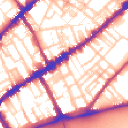 Daytime road noise heatmap for SW3 5SR