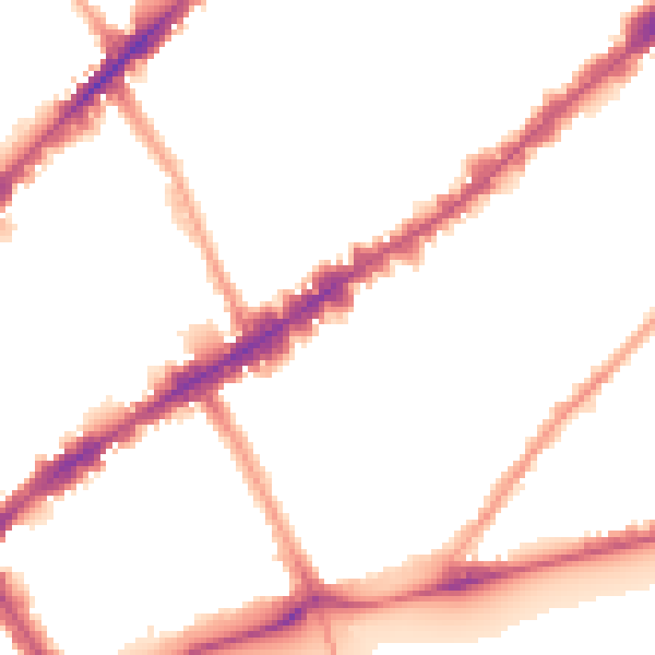Night-time road noise heatmap for SW3 5SR