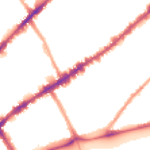 Night-time road noise heatmap for SW3 5TX
