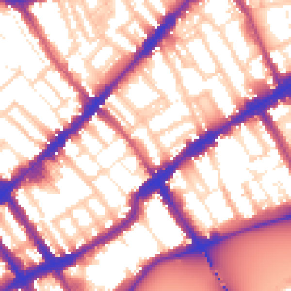 Daytime road noise heatmap for SW3 6AA