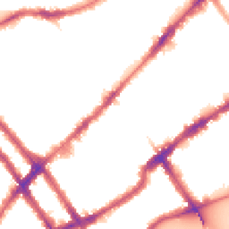 Night-time road noise heatmap for SW3 6BL