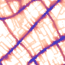 Daytime road noise heatmap for SW3 6ED