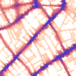 Daytime road noise heatmap for SW3 6JH