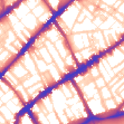 Daytime road noise heatmap for SW3 6JY