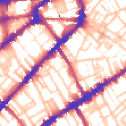 Daytime road noise heatmap for SW3 6NU