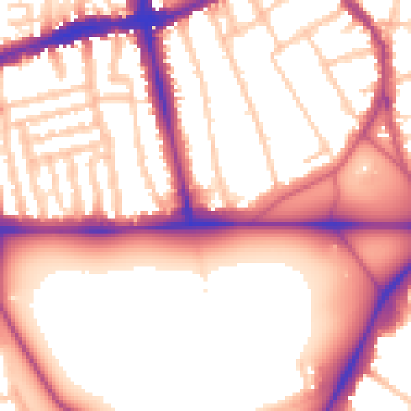 Daytime road noise heatmap for SW4 0AA