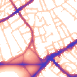 Daytime road noise heatmap for SW4 0DD