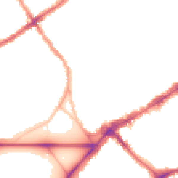 Night-time road noise heatmap for SW4 0DE