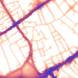 Daytime road noise heatmap for SW4 0DN