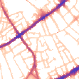 Daytime road noise heatmap for SW4 0DX