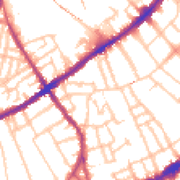 Daytime road noise heatmap for SW4 0EA