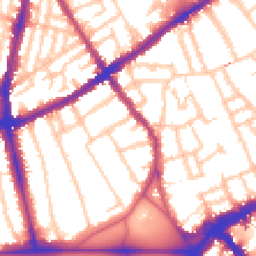 Daytime road noise heatmap for SW4 0HL