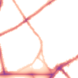 Night-time road noise heatmap for SW4 0HN