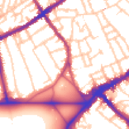 Daytime road noise heatmap for SW4 0LB