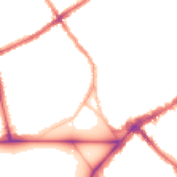 Night-time road noise heatmap for SW4 0LB