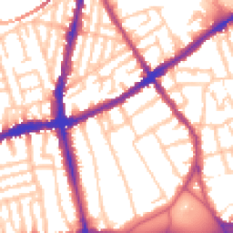 Daytime road noise heatmap for SW4 0LJ