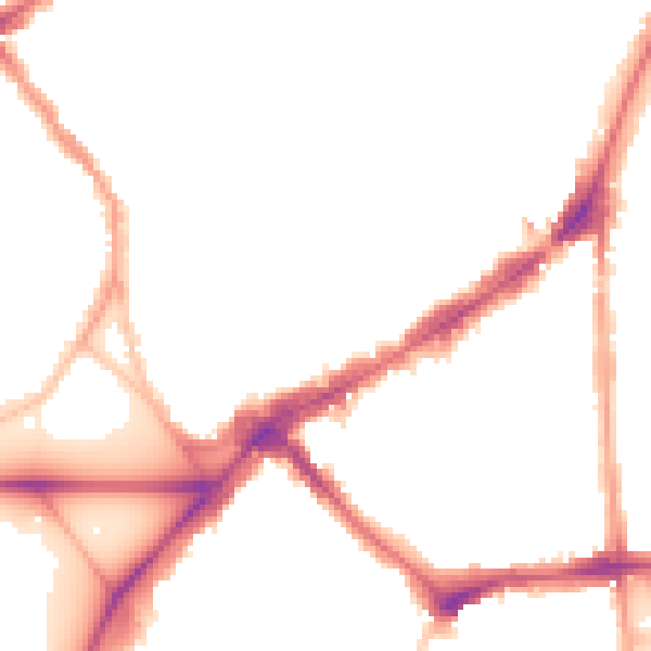 Night-time road noise heatmap for SW4 6AH