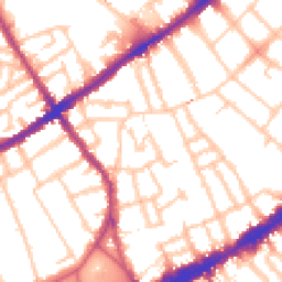 Daytime road noise heatmap for SW4 6AQ