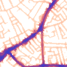 Daytime road noise heatmap for SW4 6DQ