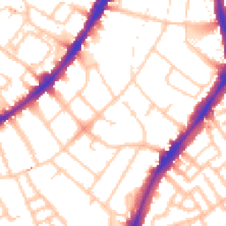 Daytime road noise heatmap for SW4 6RH