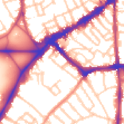 Daytime road noise heatmap for SW4 7BQ