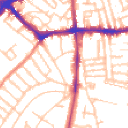 Daytime road noise heatmap for SW4 7DH