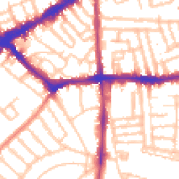 Daytime road noise heatmap for SW4 7DZ