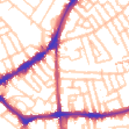 Daytime road noise heatmap for SW4 7EL
