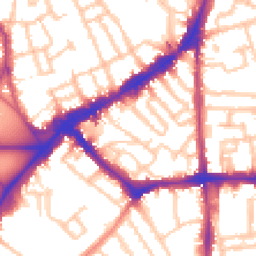 Daytime road noise heatmap for SW4 7JR