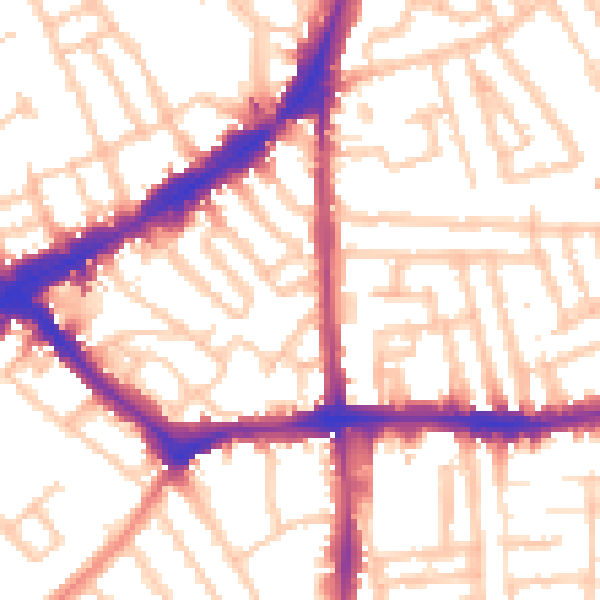 Daytime road noise heatmap for SW4 7LP