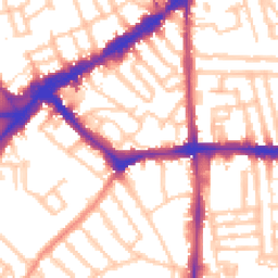 Daytime road noise heatmap for SW4 7NL