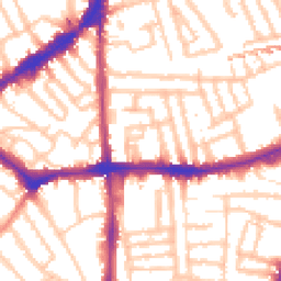 Daytime road noise heatmap for SW4 7PB