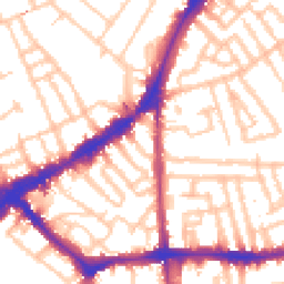 Daytime road noise heatmap for SW4 7UY