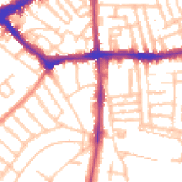 Daytime road noise heatmap for SW4 8AA