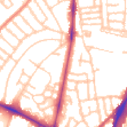 Daytime road noise heatmap for SW4 8BH