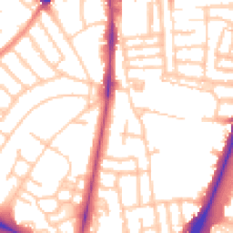 Daytime road noise heatmap for SW4 8ED