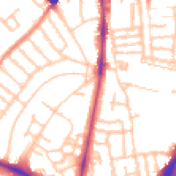 Daytime road noise heatmap for SW4 8LA