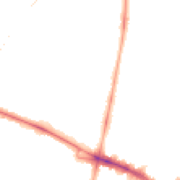 Night-time road noise heatmap for SW4 8LJ