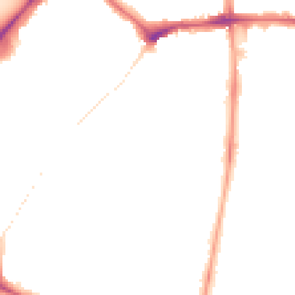 Night-time road noise heatmap for SW4 8QE