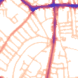 Daytime road noise heatmap for SW4 9AG